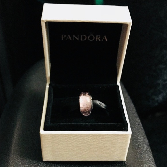 Murano Rose Pink Shimmer Charm - Picture 1 of 4